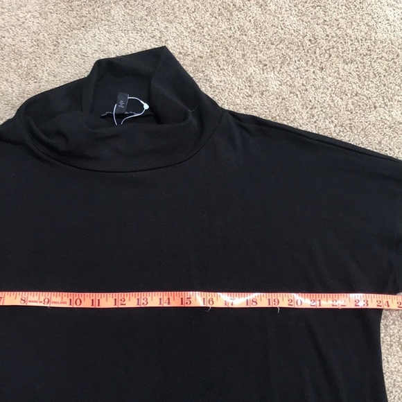 NWT! EILEEN Fisher Size L black turtle neck tunic top - Picture 8 of 8